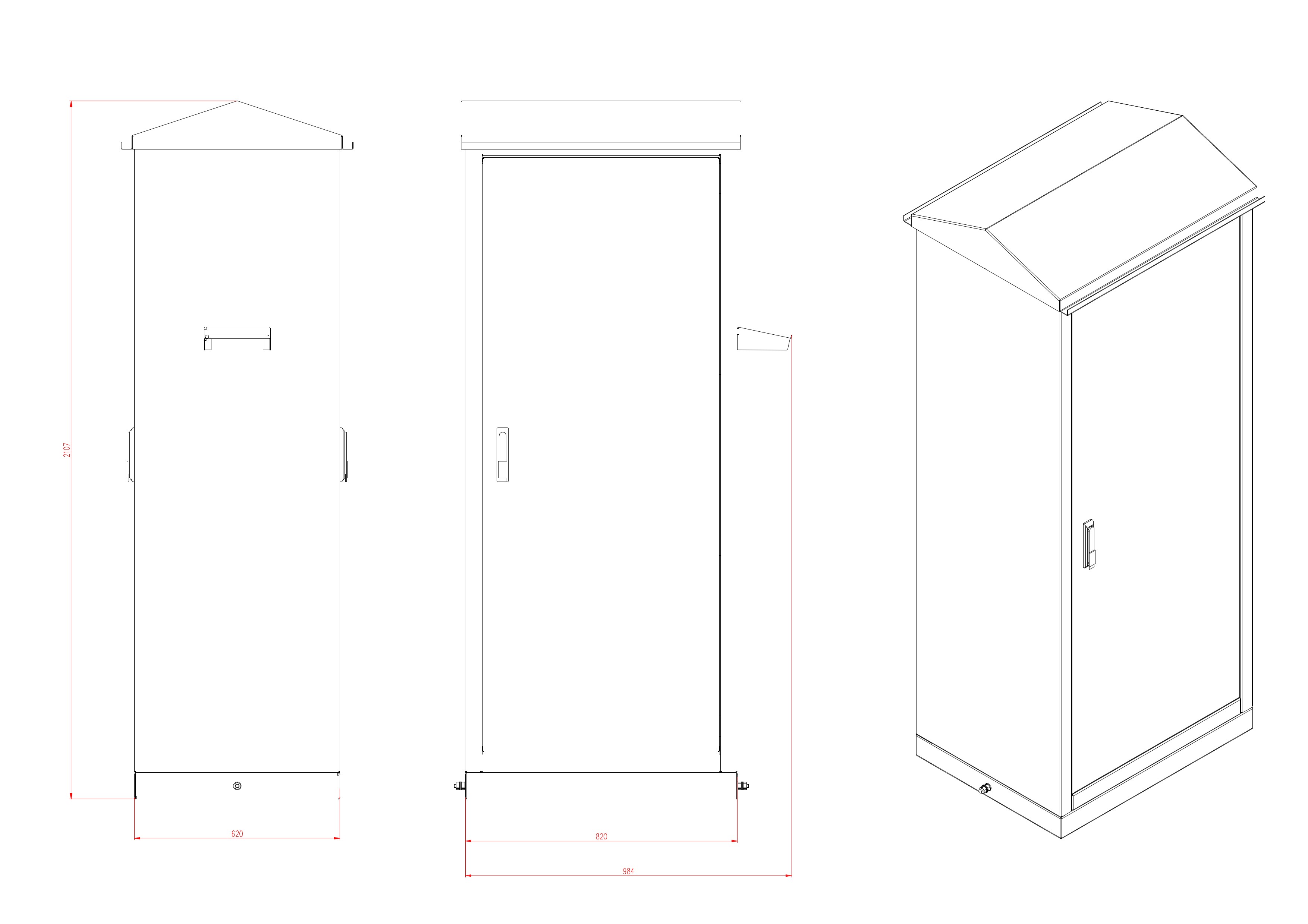 Maßzeichnung FS-Kabelschrank