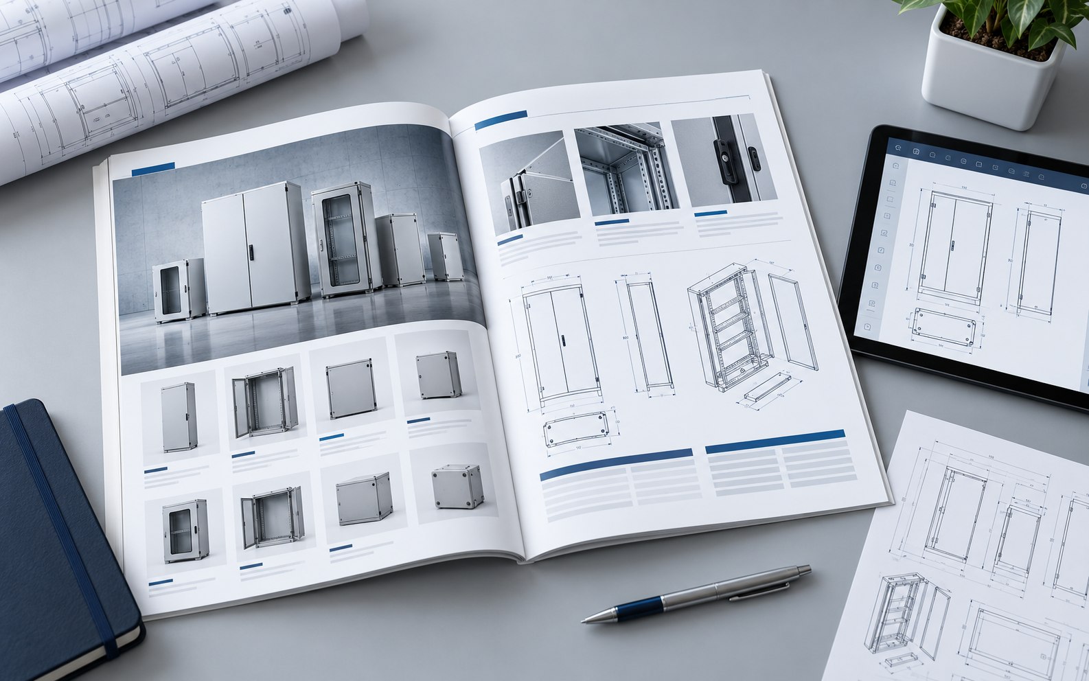 Produktkatalog und technische Zeichnungen